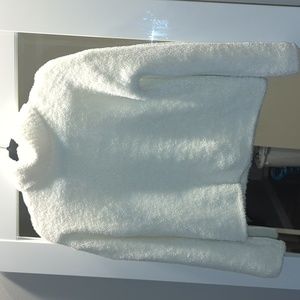Hooked Up Cowl Neck Sweater (White)